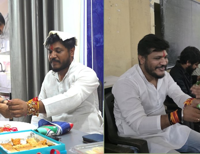 लोक जनशक्ति पार्टी कार्यकर्ताओं व पदाधिकारियों ने मनाया रक्षाबंधन